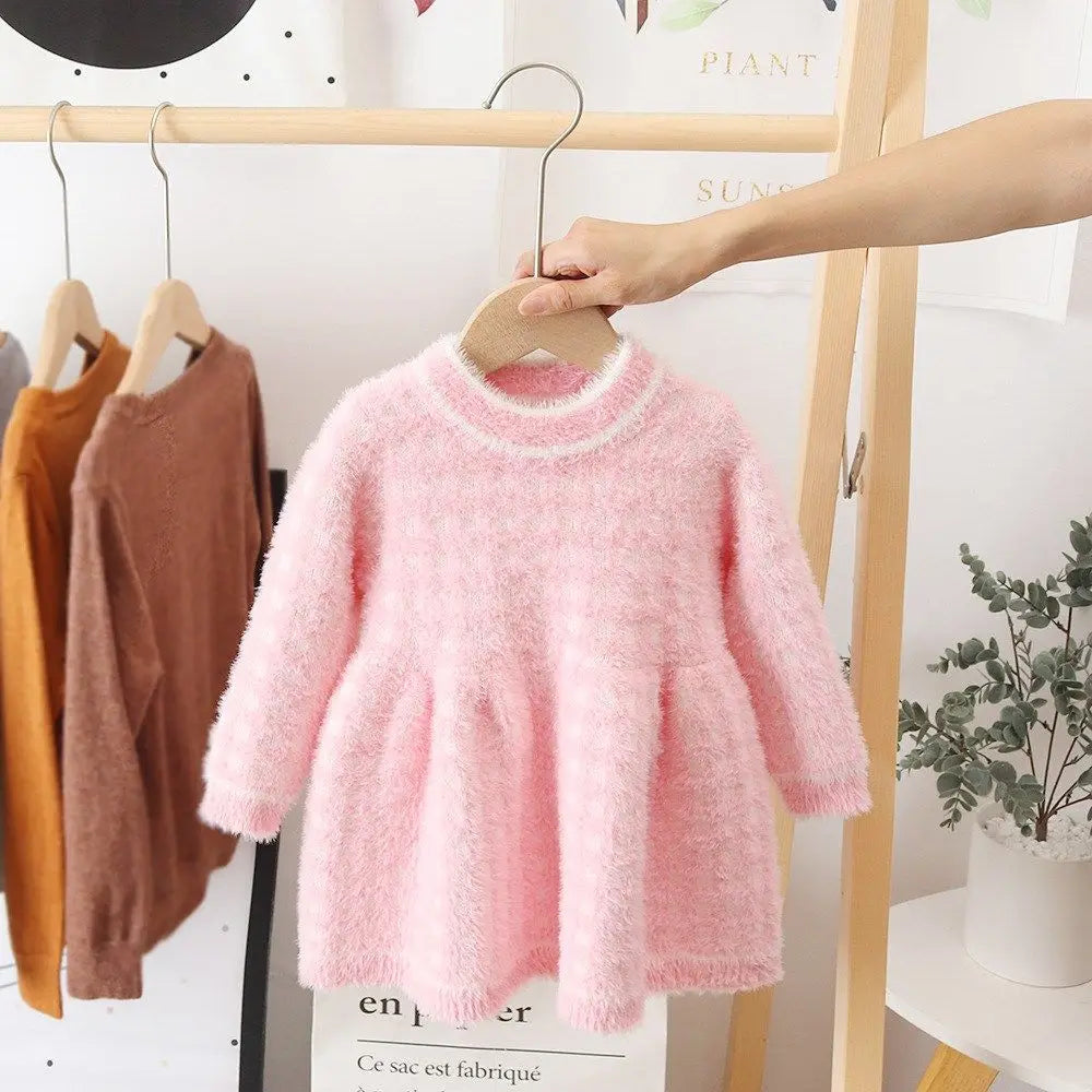 Girls' Fleece Dress | Cozy Cotton for Chilly Days