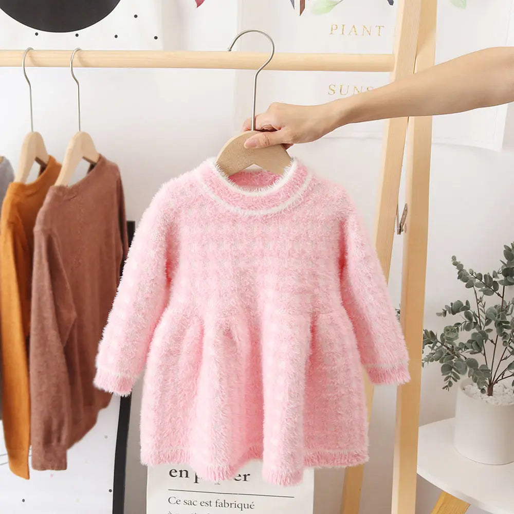 Girls' Fleece Dress | Cozy Cotton for Chilly Days