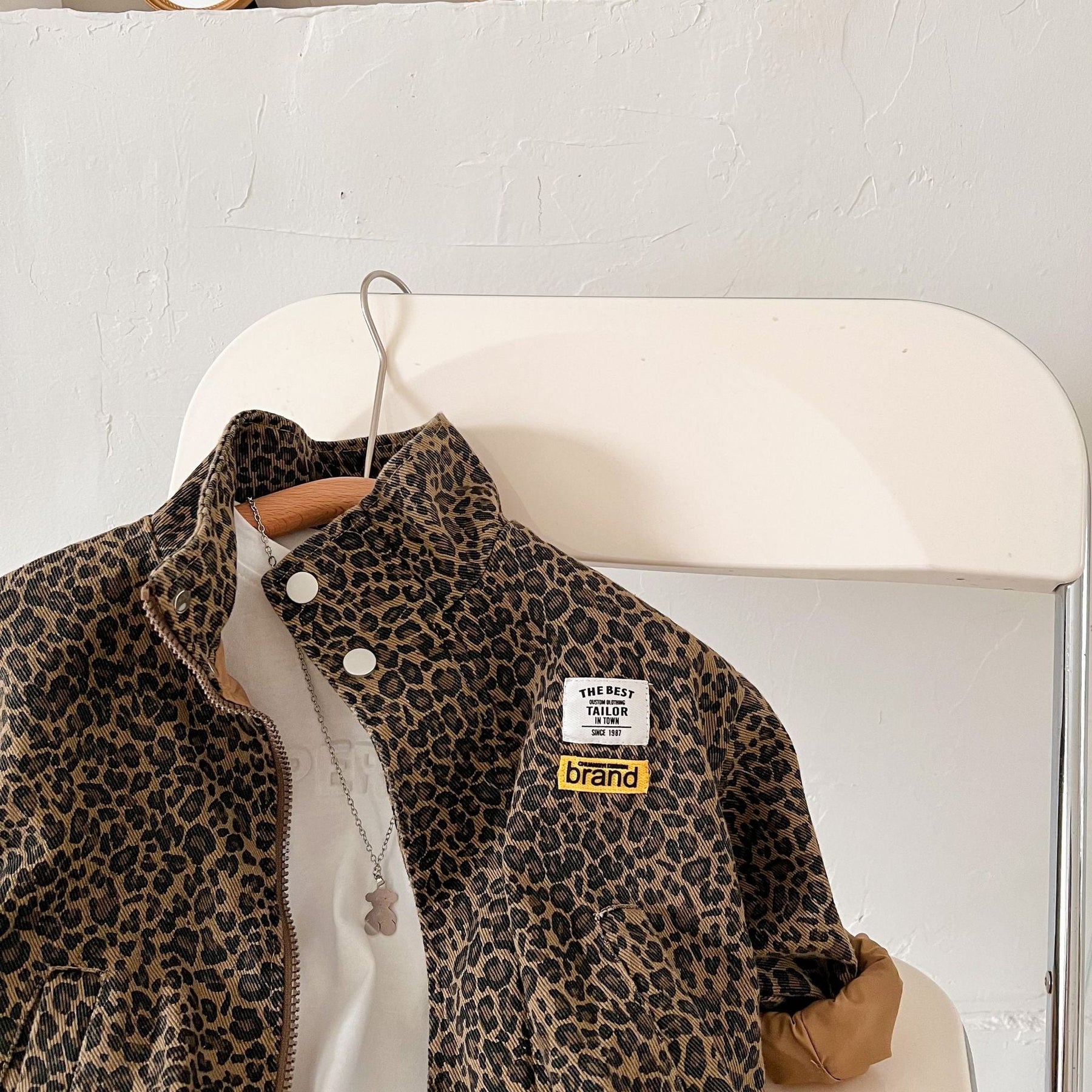 Leopard Print Girls Jacket | Trendy Casual Comfort for Kids