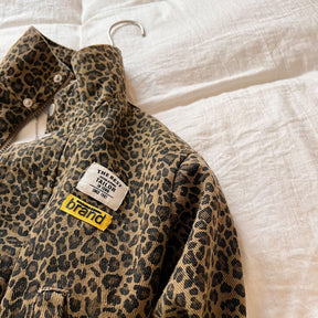 Leopard Print Girls Jacket | Trendy Casual Comfort for Kids