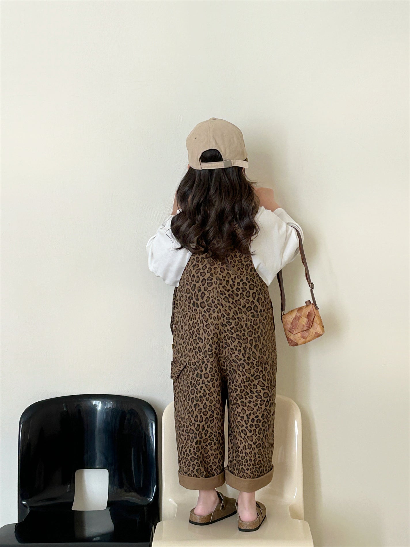 Leopard Print Dungarees | Adjustable Straps and Soft Cotton