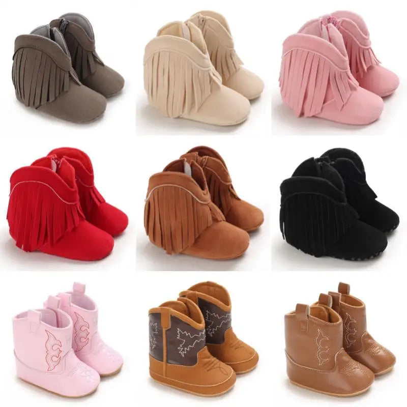Mini Girls Cowboy Boots | Slip-Resistant Sole & Soft Lining
