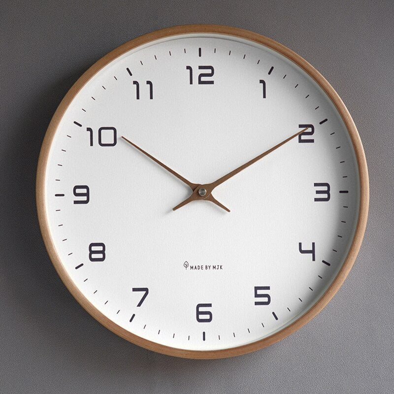 Scandinavian Wooden Wall Clock | Elegant Minimalist Home Accent