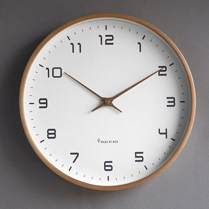 Scandinavian Wooden Wall Clock | Elegant Minimalist Home Accent