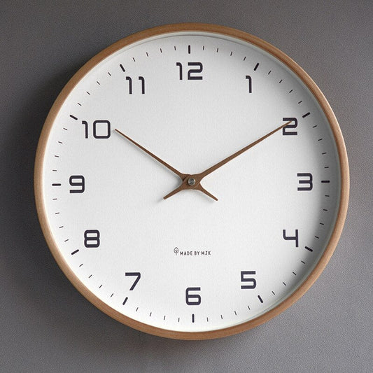 Scandinavian Wooden Wall Clock | Elegant Minimalist Home Accent
