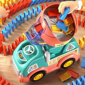 Montessori Domino Truck Toy | Automatic Setup for Creative Play
