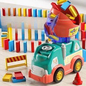 Montessori Domino Truck Toy | Automatic Setup for Creative Play