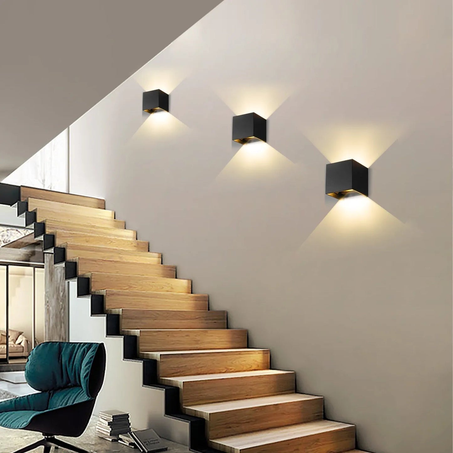 Motion Sensor Wall Light | Modern Cube Design for Hands-Free Illumination