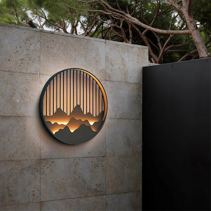 Outdoor Mountain Wall Lamp | Elegant LED Lighting for Exteriors