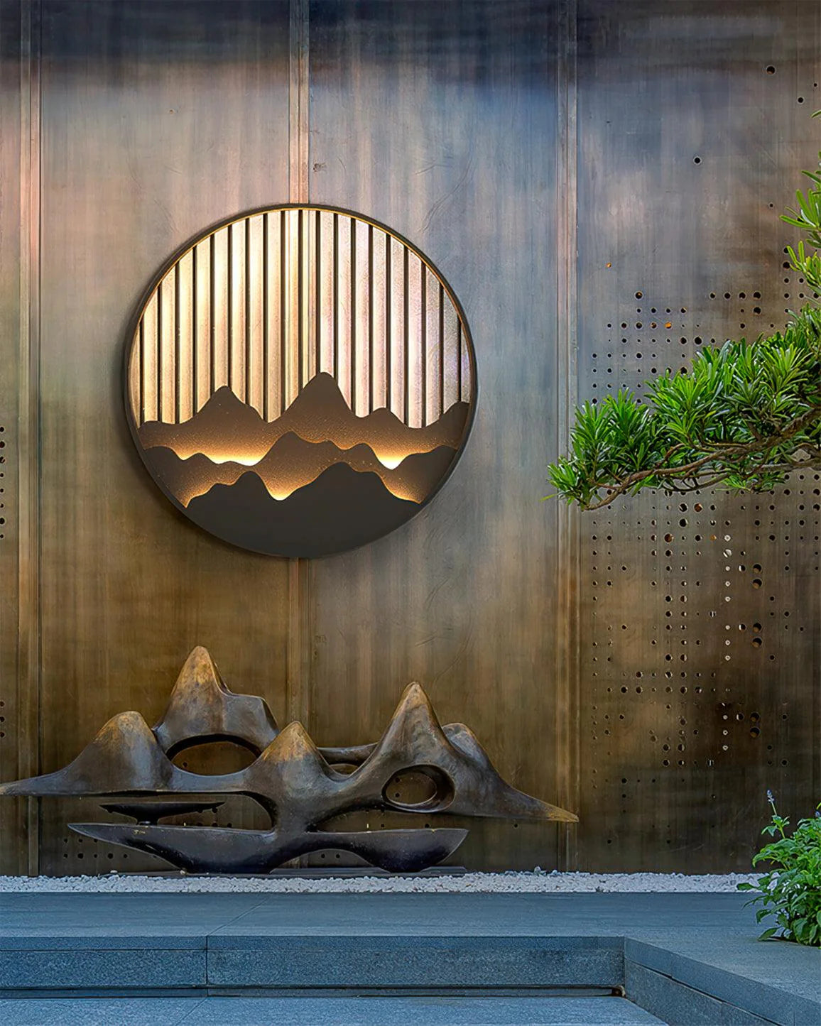 Outdoor Mountain Wall Lamp | Elegant LED Lighting for Exteriors