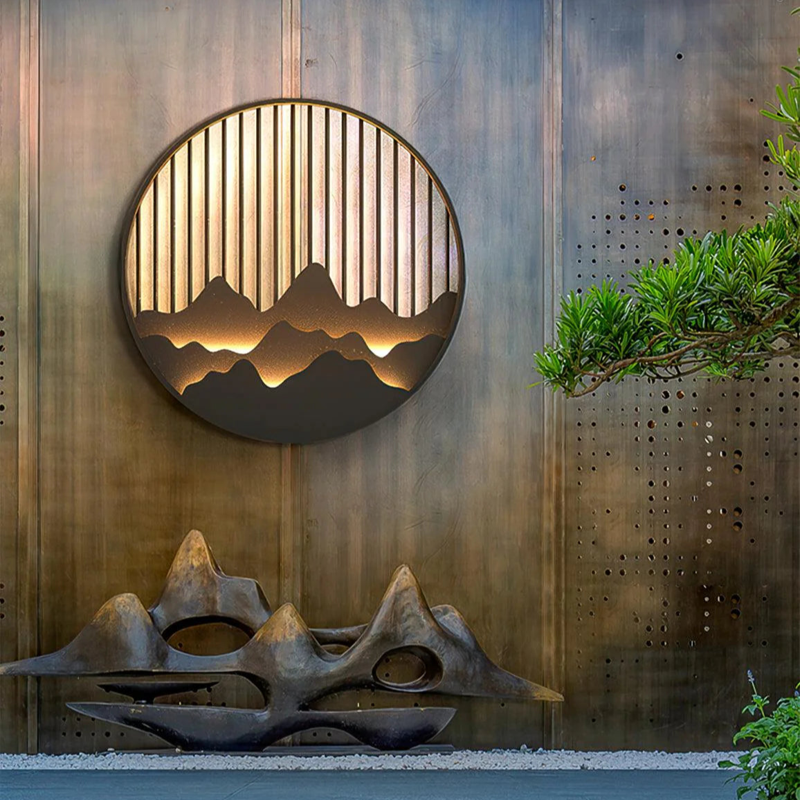 Outdoor Mountain Wall Lamp | Elegant LED Lighting for Exteriors