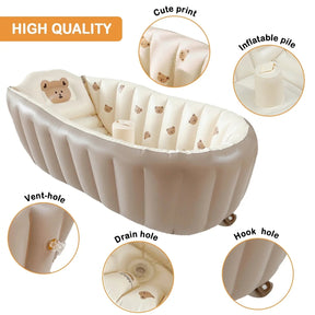 Inflatable Baby Bathtub | Safe, Portable, Non-Slip Design