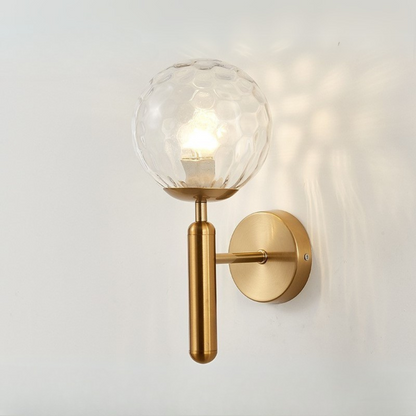 Nordic Sphere Wall Lamp | Contemporary Glass and Iron Design