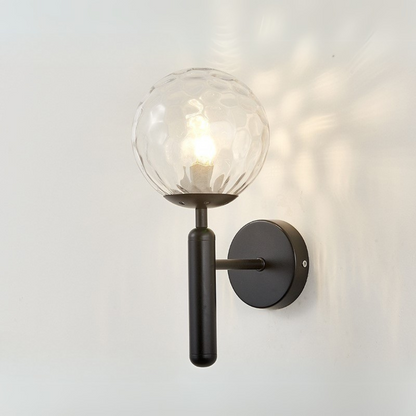 Nordic Sphere Wall Lamp | Contemporary Glass and Iron Design