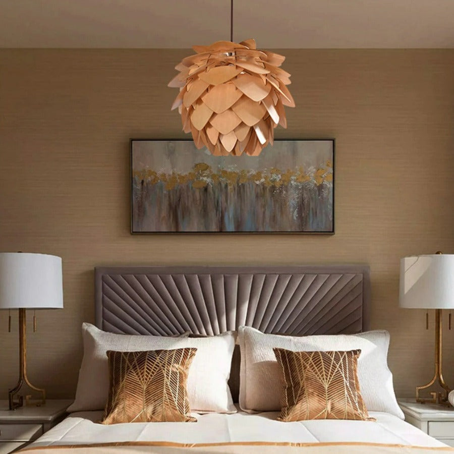 Rustic Wooden Pendant Light | Handmade Nature-Inspired Design