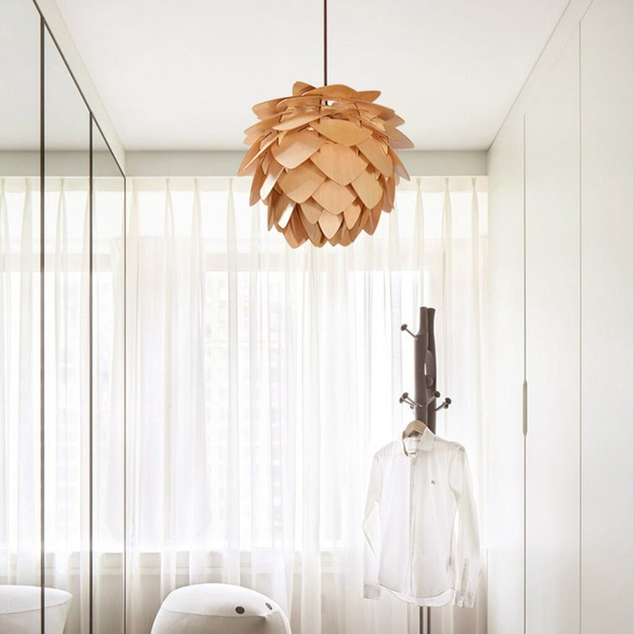 Rustic Wooden Pendant Light | Handmade Nature-Inspired Design
