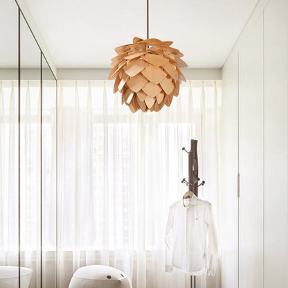Rustic Wooden Pendant Light | Handmade Nature-Inspired Design