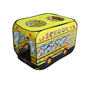 Kids Play Tent | Foldable Design with Bus & Firetruck Prints