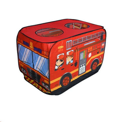 Kids Play Tent | Foldable Design with Bus & Firetruck Prints