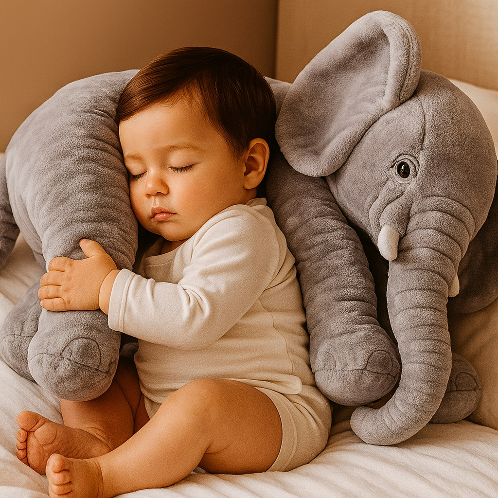 Plush Elephant Baby Pillow | Soft, Cozy, Ideal for Infants