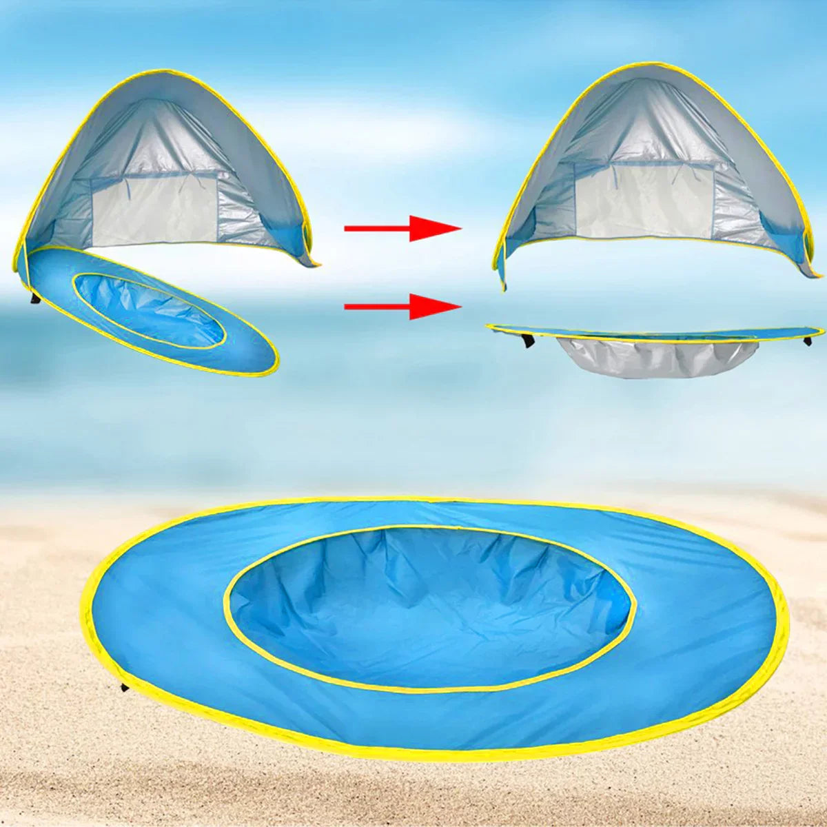Portable Beach Tent for Baby | UV Protection with Integrated Bath