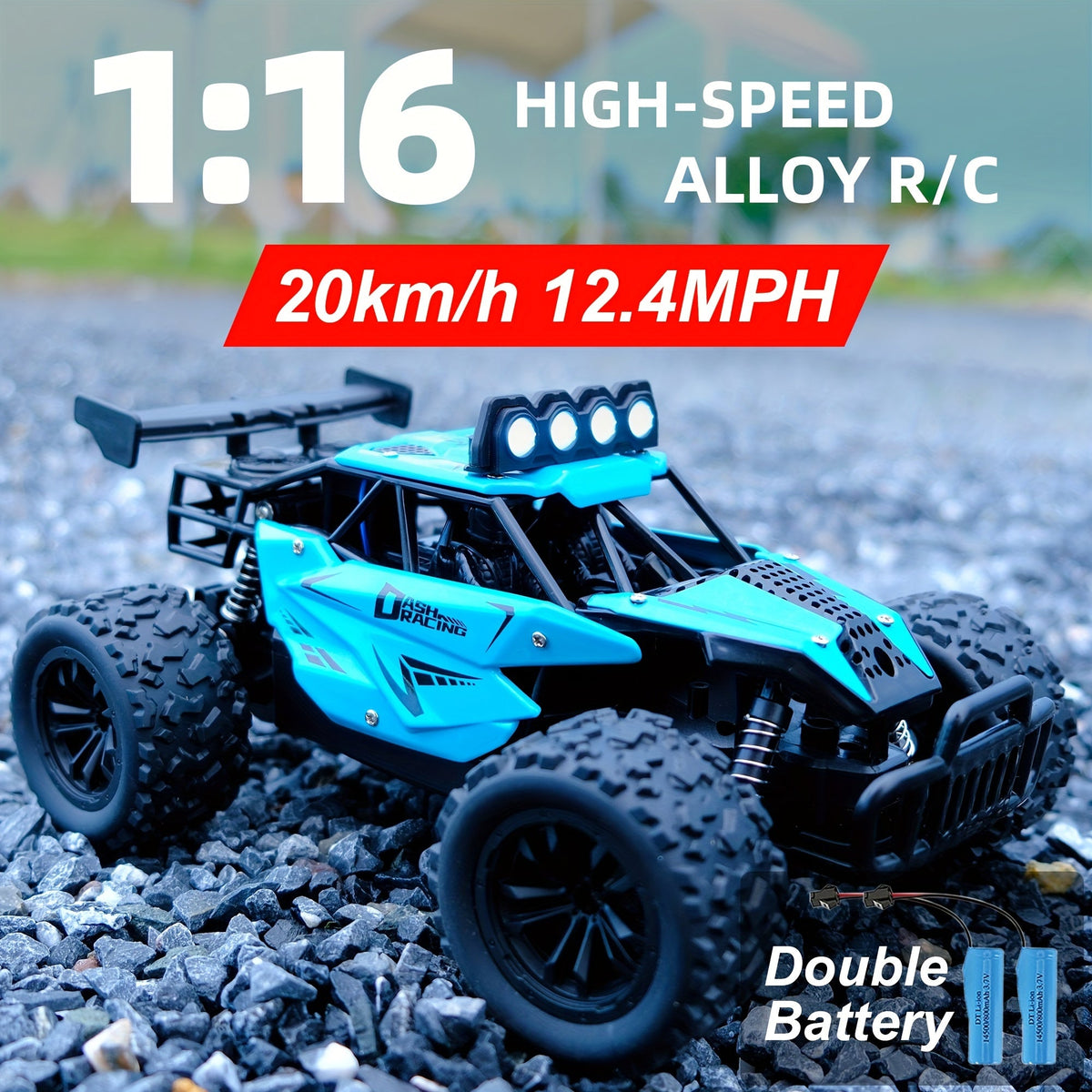 Remote Control Racing Car | Durable Alloy Body with LED Lights