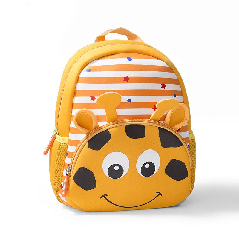 Striped Animal Backpack for Kids | Cute Design with Colorful Animals
