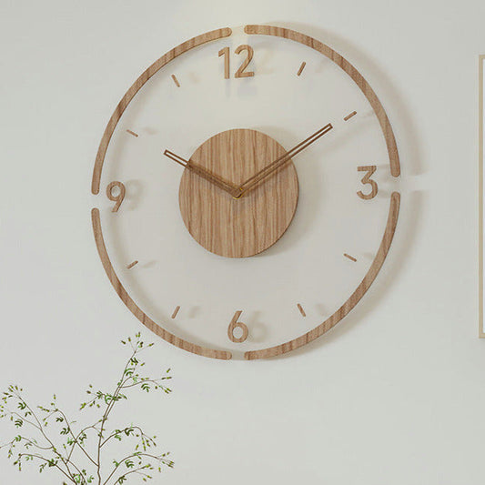 Nordic Wooden Wall Clock | Minimalist Design with Silent Movement
