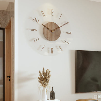 Nordic Wooden Wall Clock | Minimalist Design with Silent Movement