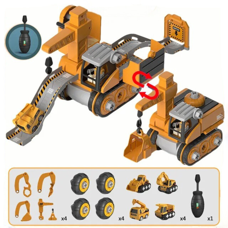 4-in-1 Construction Toy Set | STEM Learning and Problem-Solving