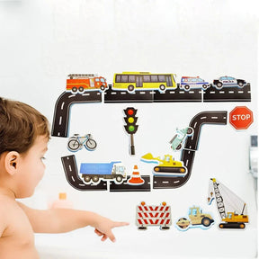 Kids Bath Track Set | Foam Roads for Engaging Water Play