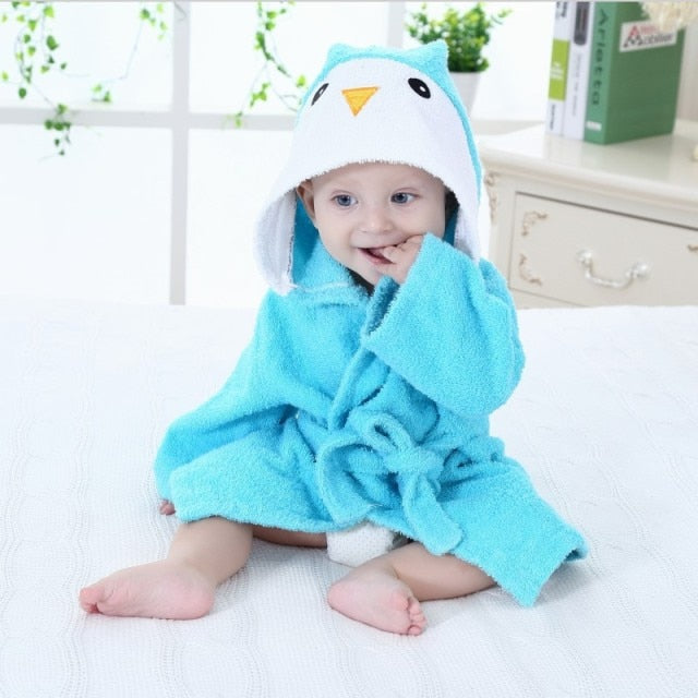 Baby Bathrobe with Animal Ears | Soft Cotton for Cozy Comfort