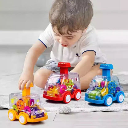 Gear-Driven Push Car Toy | Visible Gear System for Coordination