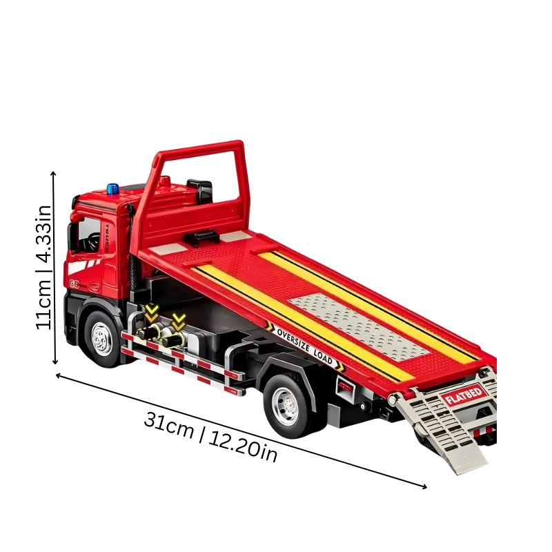 Realistic Tow Truck Toy | Interactive Lights and Sounds
