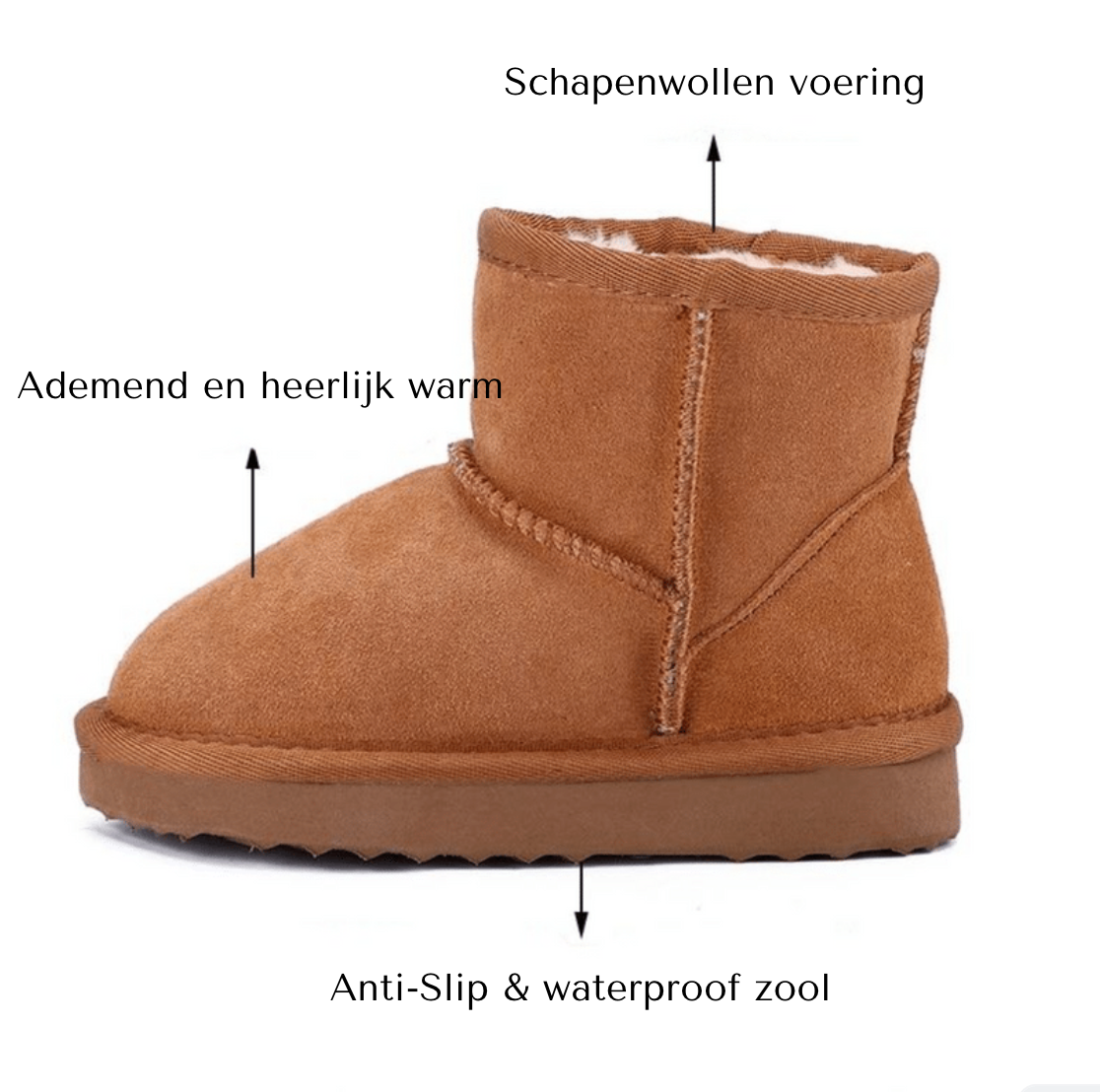 Kids Winter Fleece Boots | Warm, Non-Slip, Easy to Wear