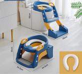 Toddler Toilet Training Seat | Adjustable Safe Plastic with Steps