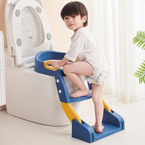 Toddler Toilet Training Seat | Adjustable Safe Plastic with Steps