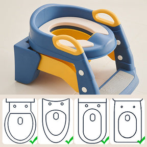 Toddler Toilet Training Seat | Adjustable Safe Plastic with Steps