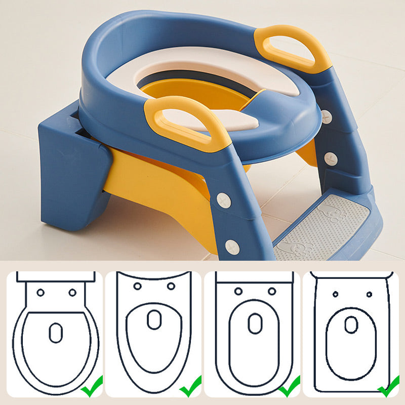 Toddler Toilet Training Seat | Adjustable Safe Plastic with Steps