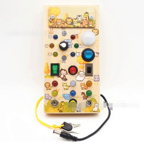 Montessori Game Board Toy | Interactive LED Lights and Switches