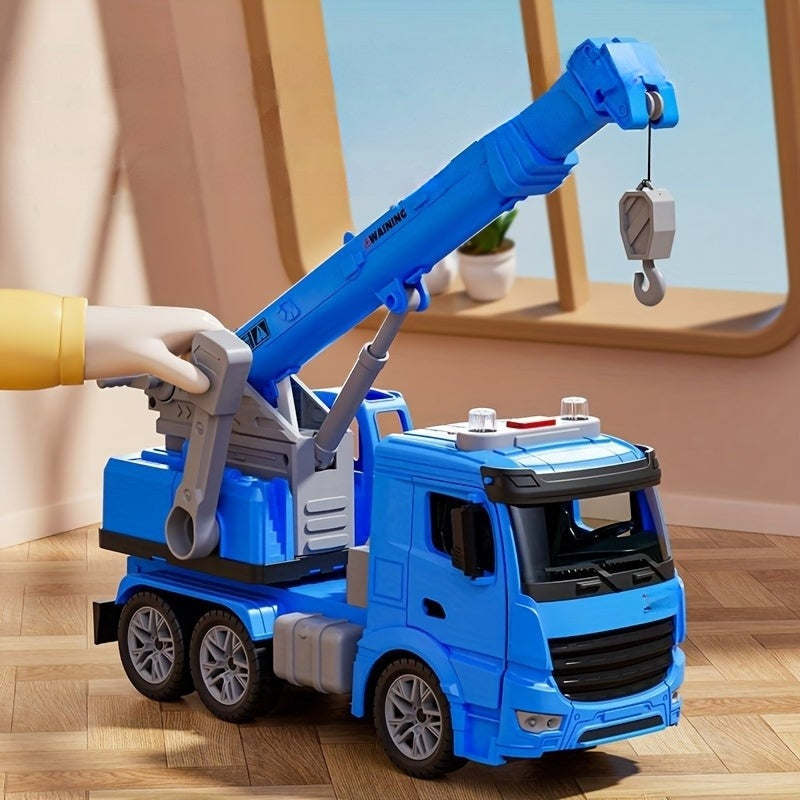 Construction Crane Truck Toy | Lights, Sounds & Moving Arm