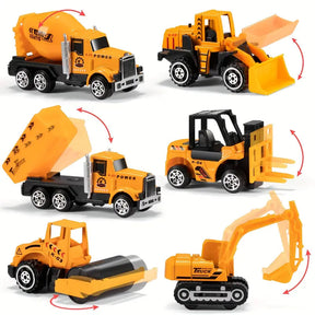 Construction Vehicle Playset | Portable Case for Creative Adventures