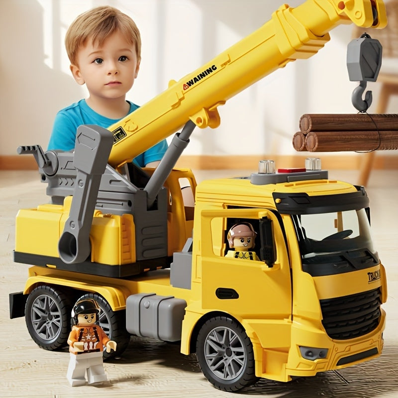 Crane Truck Toy for Kids | Realistic Lights, Sounds, and Movable Parts