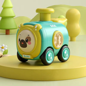 Animal Train Toy | Face-Changing Carriages with Whistle
