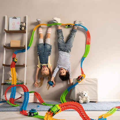 Race Track Building Set | Flexible Design with 360° Loop Action
