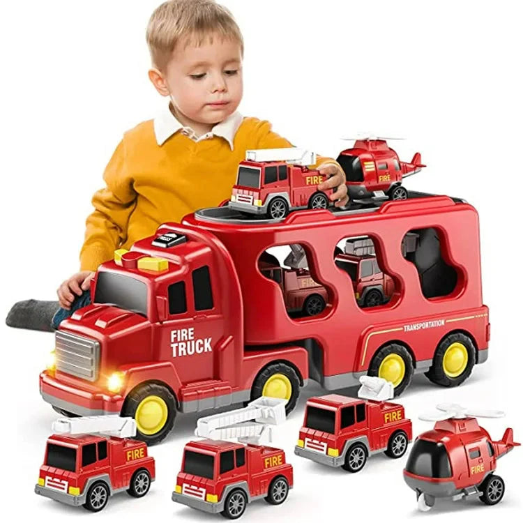 Transport Truck Toy with Lights | Interactive Sound Effects for Kids