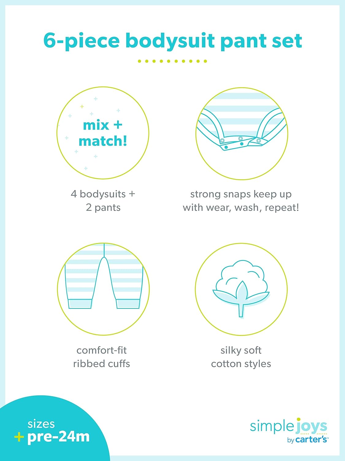 Baby Clothing Set | Soft 6-Piece Outfit for Comfort