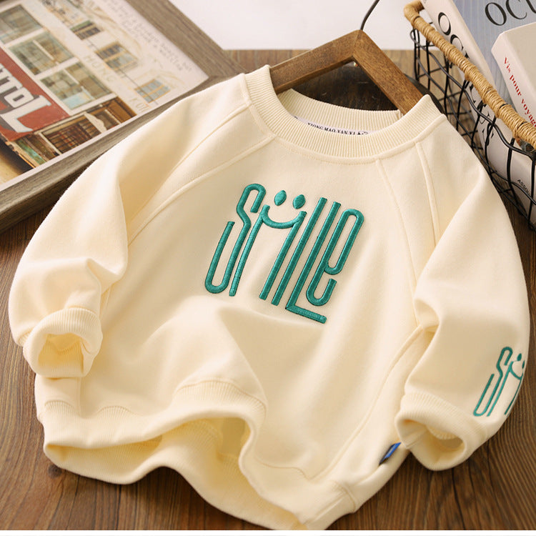 Unisex Kids Smile Sweater | Soft Cotton Blend, Sizes 110-160