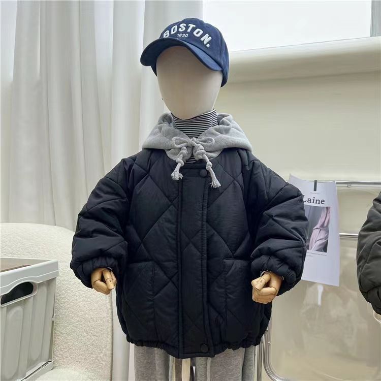 Quilted Hoodie Jacket for Kids | Cozy Cotton with Pockets