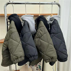 Quilted Hoodie Jacket for Kids | Cozy Cotton with Pockets